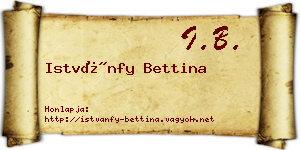 Istvánfy Bettina névjegykártya